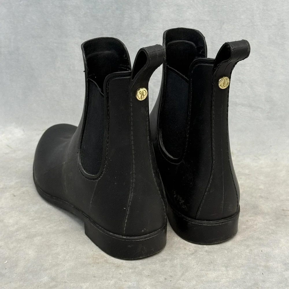 Sam Edelman Boots Womens Size 8 Black Chelsea Tinsley Waterproof Rain Ankle